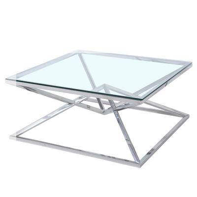 Fashion Square Clean Glass Coffee Table With Factory Price ZCC-108